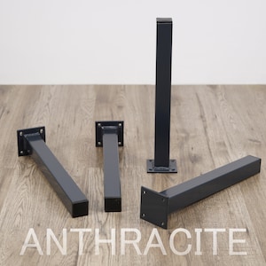 square tubing legs,  bench legs, Table Legs, Raw Steel, Table Base, Steel Legs, Set of 4 Steel, Metal Table Legs, Hairpin legs