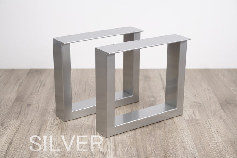 Metal Dining Table Legs Set2. 80cm Wide 80x40mm Steel Table Etsy