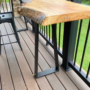 Trapezoid Console Table Legs, Counter Height Legs, Hallway Console Table With Wood Top, Sofa Table Legs, Furniture Legs, Set of 2
