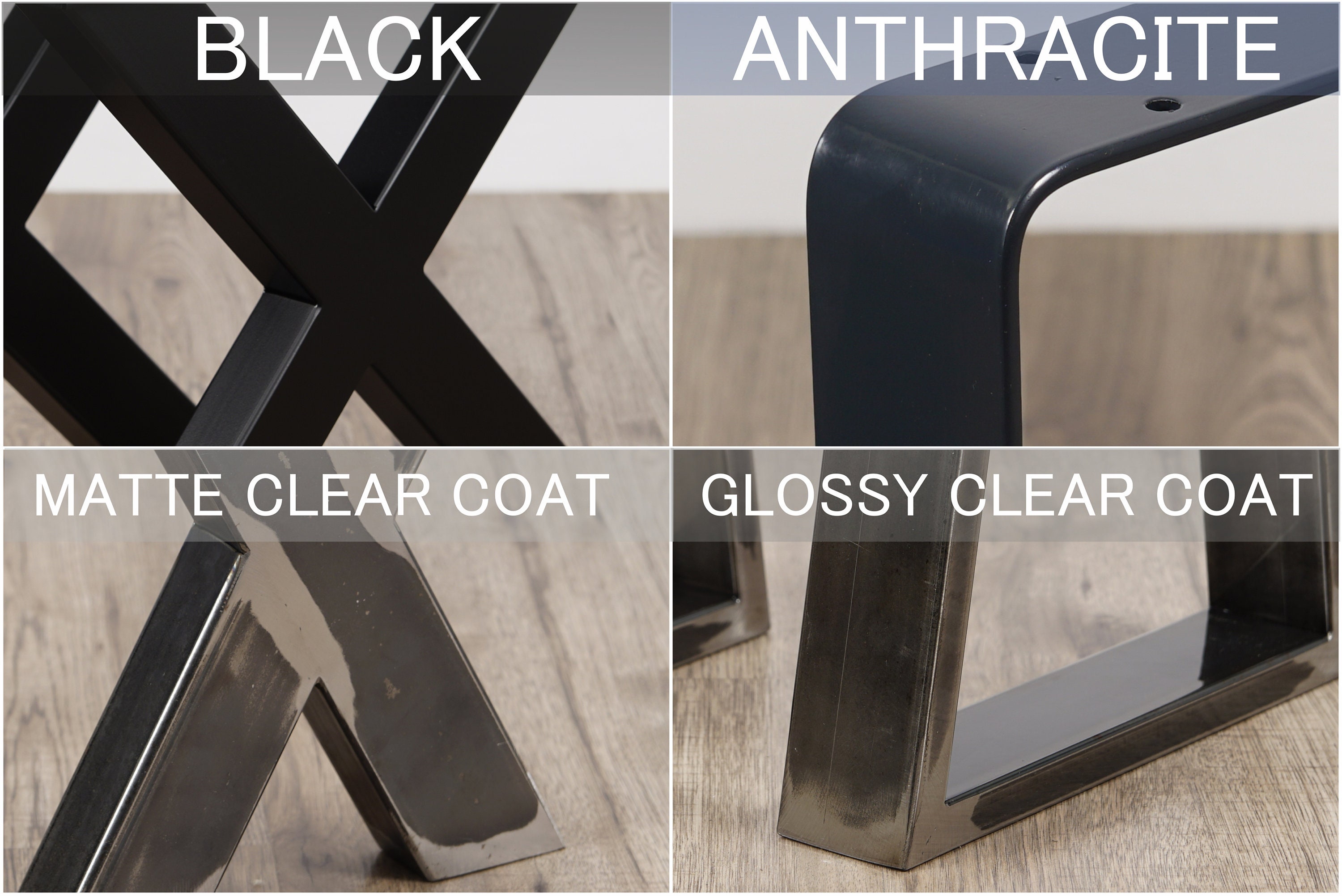 Industrial X Table Legs, I-Beam Steel Table Base, Heavy Duty