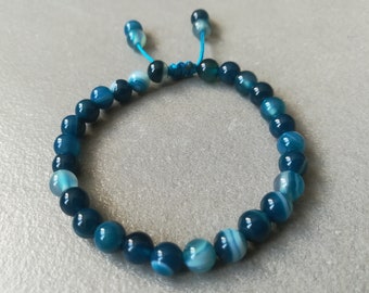 Bracelet perle naturelles bleue