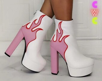 Flame Platform Boots - Etsy