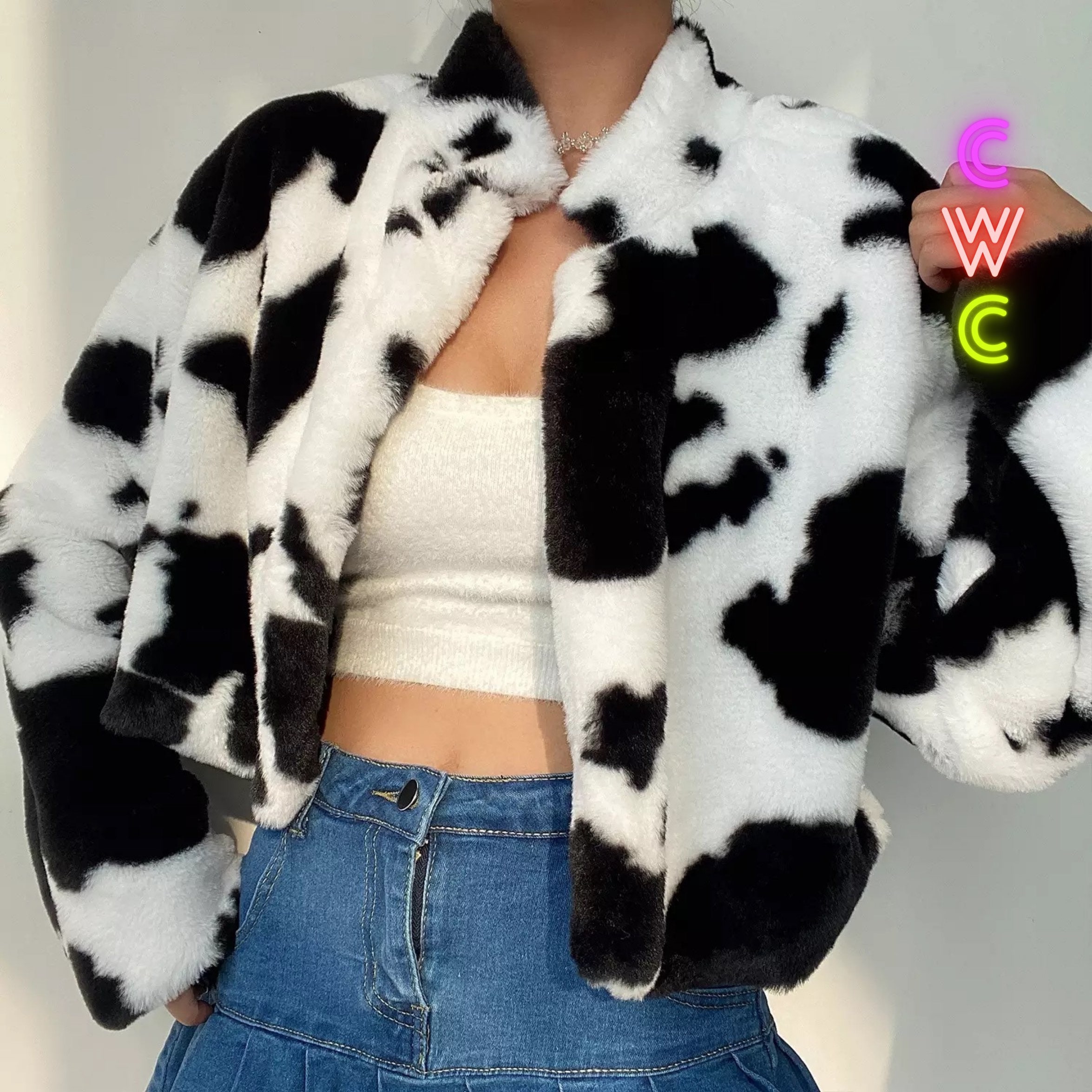 columbia cow print jacket