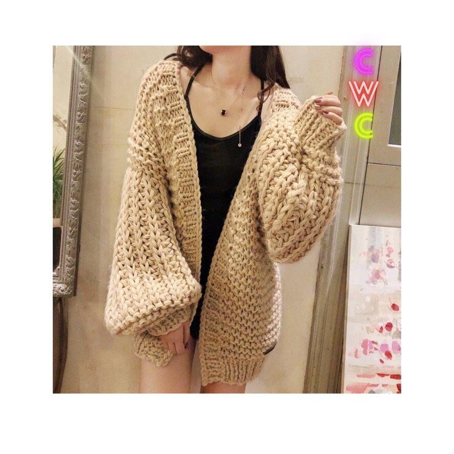 Balloon Sleeve Sweater - Etsy