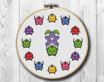 Stardew Valley Junimo Stardrop Zabawny wzór do haftu krzyżykowego - Wzór do haftu krzyżykowego z gry wideo PDF do natychmiastowego pobrania