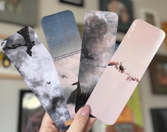 Fourth Wing Inspired Bookmarks – Fantasy Bookish Set