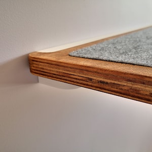 Plywood cat shelf in walnut color, cat bed from PurrFur image 7