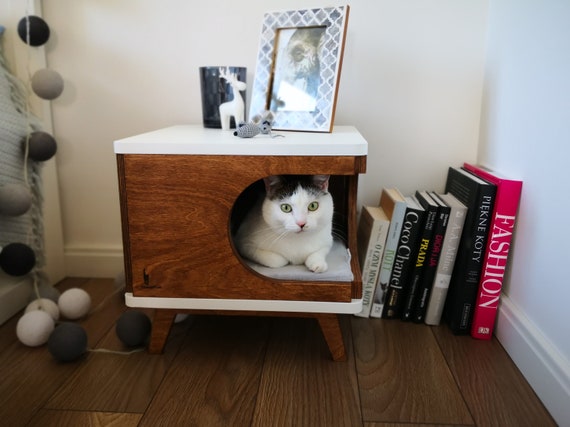 Cat House Cat Bed Gift for Catlover Cat Cabinet Modern Cat 