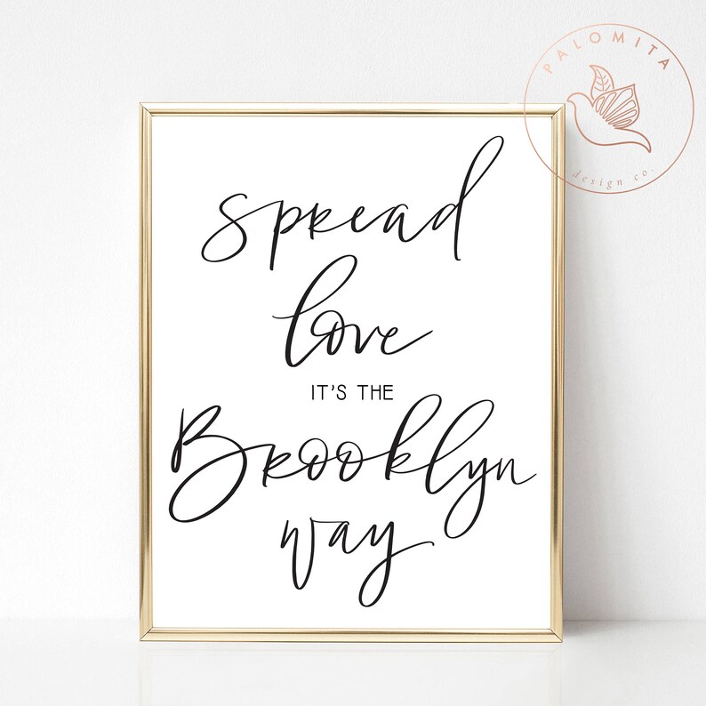SPREAD LOVE It's the Brooklyn Way Biggie Quote Rap Etsy