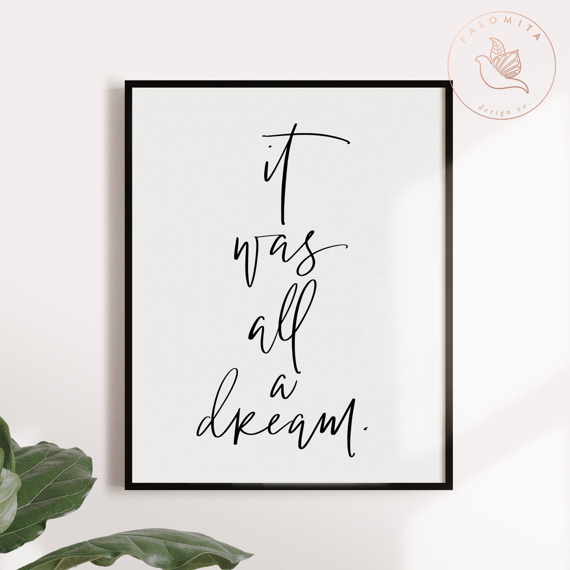 It Was ALL A DREAM Print Biggie Quote Rap Lyrics Hip Hop - Etsy