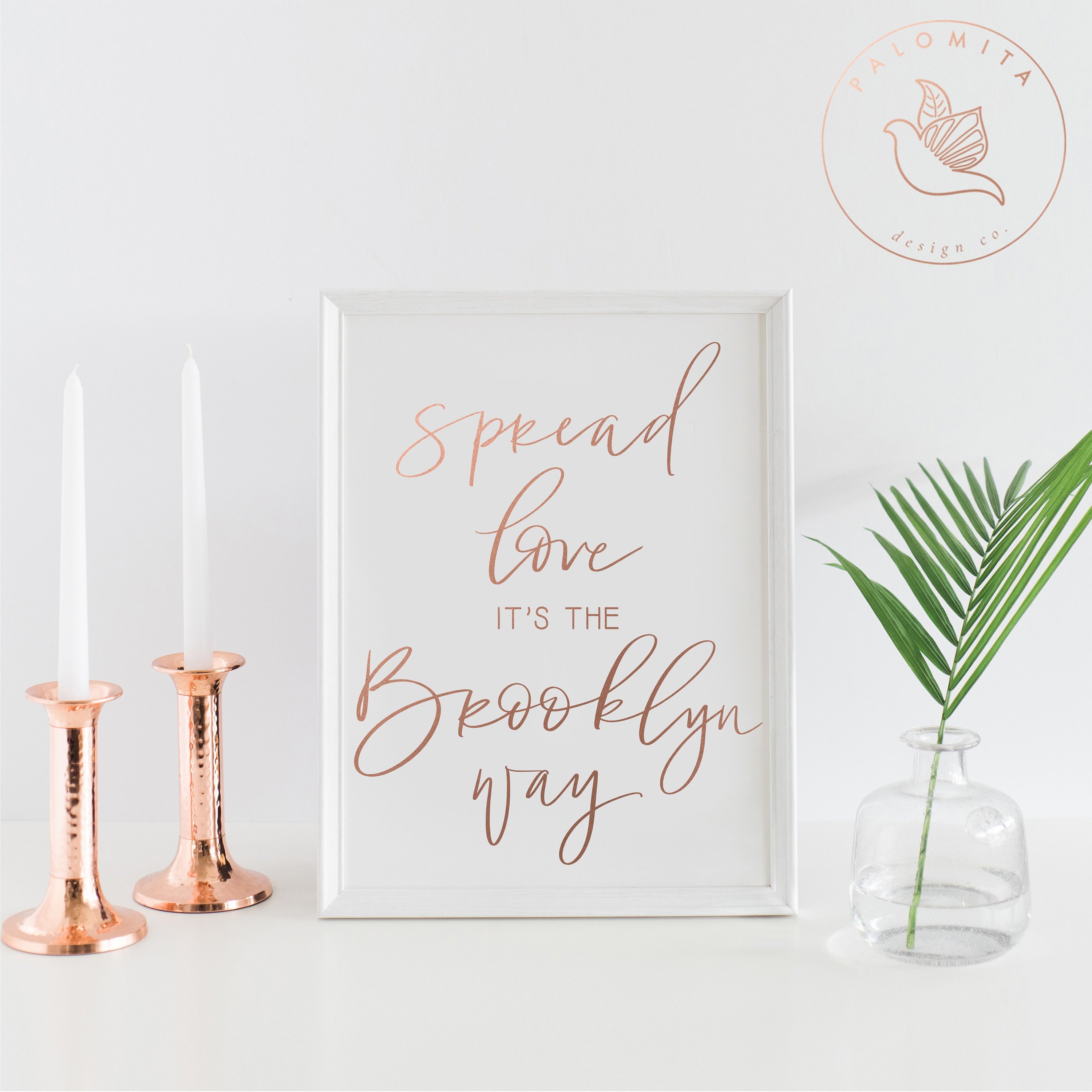 SPREAD LOVE it's the brooklyn way biggie quote rap Etsy