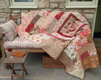 Star Medallion hand quilted patchwork quilt