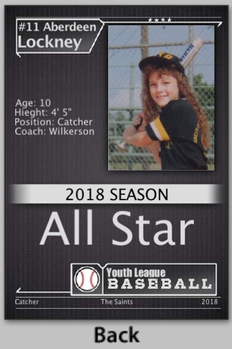 All Star Baseball Trading Cards 2.5X3.5 Sets of 8 or 12 DoubleSided