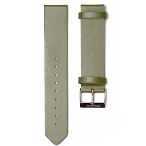 Rose Gold Buckle Watch Strap. Genuine Leather Interchangeable Strap.