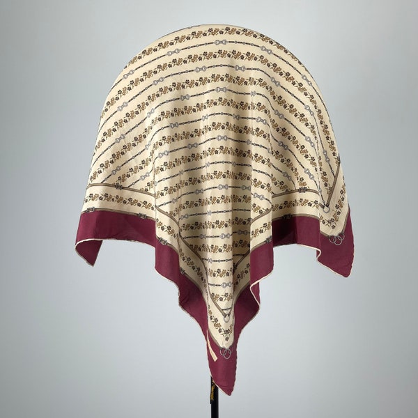 CELINE PARIS SCARF flower stripe design celine silk scarves vintage style shawl made in france free shipping