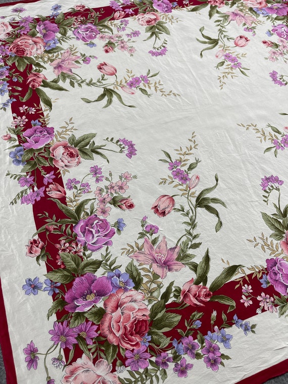 YVES SAINT LAURENT scarf pure silk scarves floral… - image 4