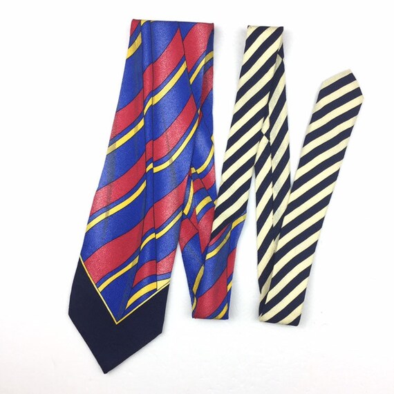 GIANNI VERSACE TIE pure silk rare flag wave desig… - image 6