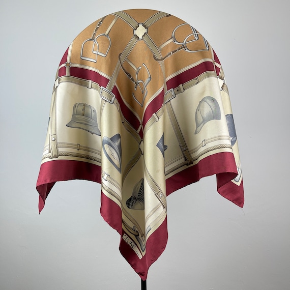 CELINE PARIS SCARF stunning twill silk vintage vi… - image 1
