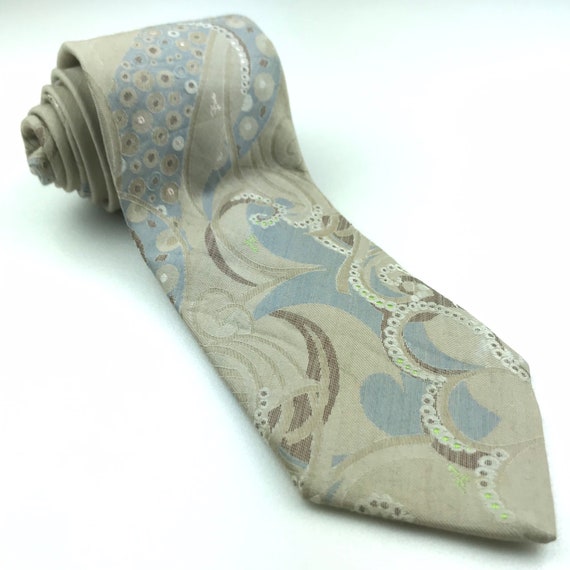 EMILIO PUCCI TIE ultra rare wool silk paisley des… - image 1