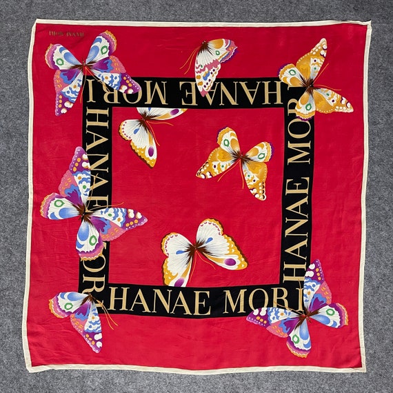 HANAE MORI SCARF stunning butterfly hanae mori le… - image 3