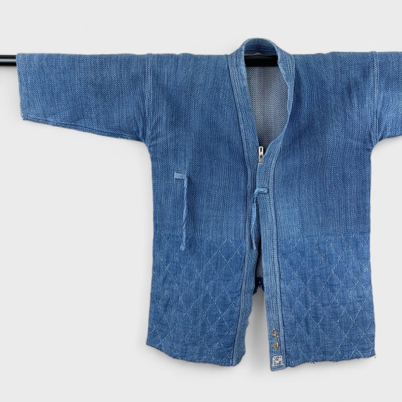 KENDO DIAMOND PATTERN NO-COLLAR JACKET
