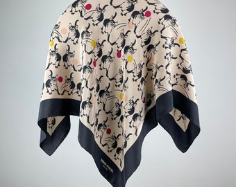 SONIA RYKIEL SCARF stunning rare meme of cute cat design women silky scarves free shipping gift idea rykiel shawl 33"x34"