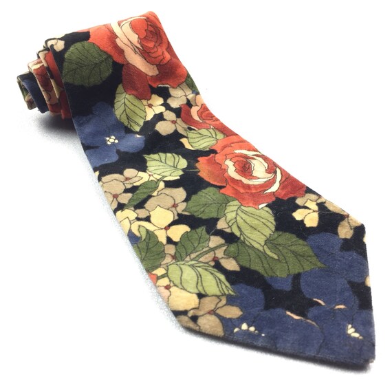 70's VINTAGE JAPANESE TIE rare collection velvet s