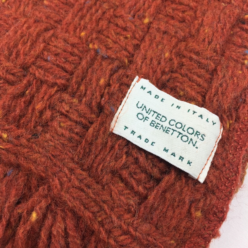 UNITED COLORS of BENETTON scarf muffler rare wool beautiful color made in italy