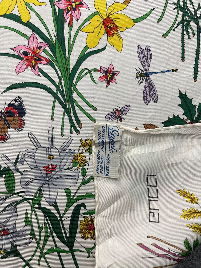 GUCCI 70's LUXURY BANDANA Stunning Floral Design Full Etsy