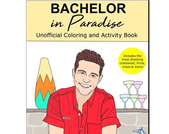 Bachelor In Paradise Coloring Book - UPDATED 2022 - Jesse Palmer Shanae Gift TV Show ABC Bachelor Nation