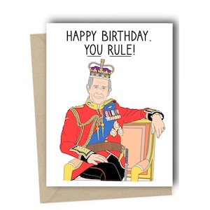 Carte d'anniversaire du prince Charles Anniversaire du roi Charles Reine Elizabeth Prince Harry William