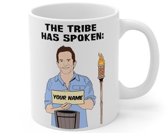 Personalized Survivor Mug - TV Mug - Immunity Idol Challenge The Tribe Has Spoken