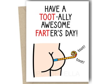 Fart Father's Day Card - Dad Father's Day Card - Farts - Card for Dad - Pun Punny