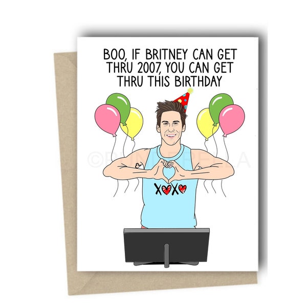 Cycling Greeting Card Cycling Birthday Card XOXO Leaderboard Spinning Bike Birthday Card Racing Spin Bike Card Boo Britney Britney Spears