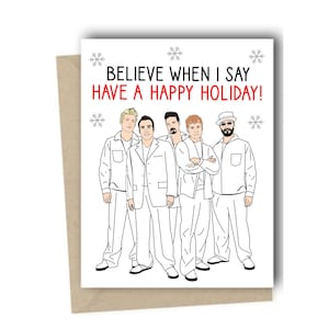 Boy Band Urlaub Karte Weihnachtskarte