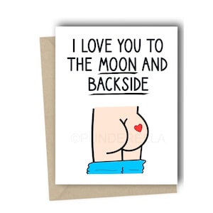 Lustige Geburtstagskarte - Freche Geburtstagskarte - Sexy Bum Bootie Grußkarte Butt Love Boyfriend Husband