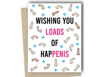 Penis Card Penis Birthday Card Penis Shower Card Bachelorette Card Bachelor Card Dick Greeting Card Bachelorette Party Card