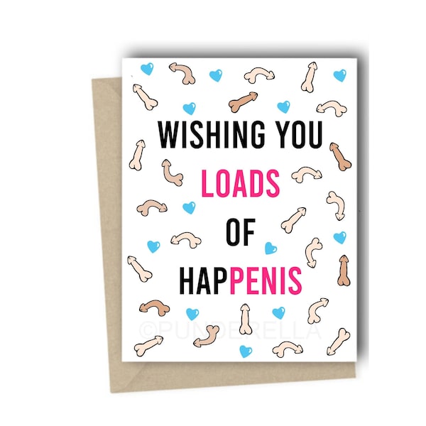 Penis Card Penis Birthday Card Penis Shower Card Bachelorette Card Bachelor Card Dick Greeting Card Bachelorette Party Card