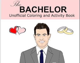 The Bachelor Coloring Book - UPDATED Jesse Palmer Bachelorette TV Show ABC Bachelor Nation Bachelor Viewing Party Bachelor In Paradise