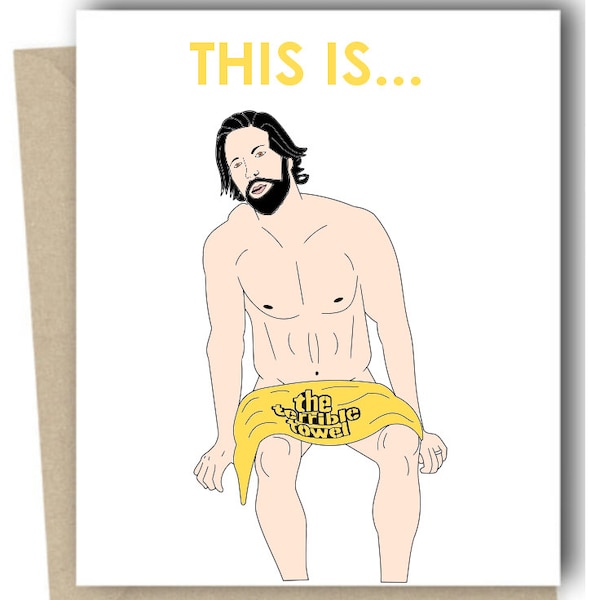 This Is Us TV Show Birthday Card Terrible Towel Jack Milo Ventimiglia Big Three