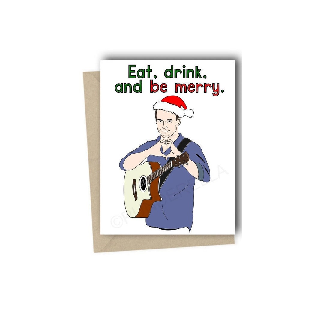 Jam Band Christmas Card Holiday Card Fire Dancer Music Card Blues Card
