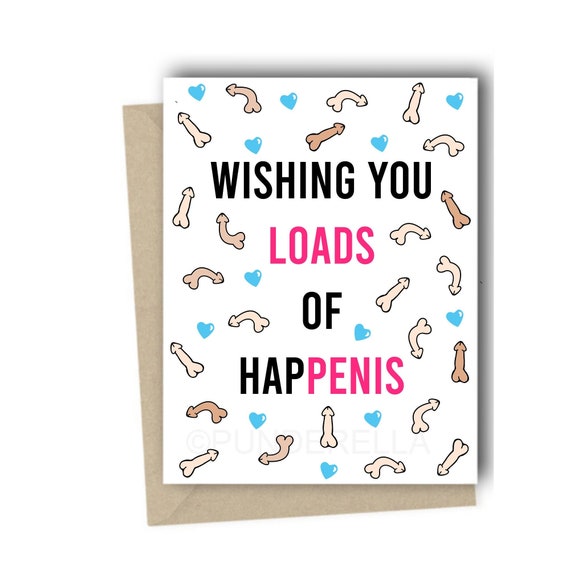 Penis Card Penis Birthday Card Penis Shower Card Bachelorette | Etsy
