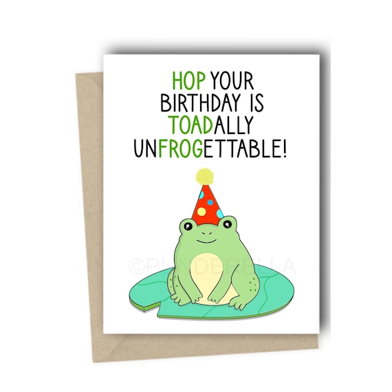 Biglietto di auguri di compleanno Happy Birthday Frog A6