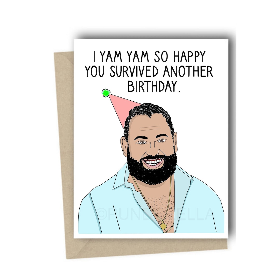 Survivor TV Yam Yam Birthday Card Jam Jam Jeff Probst Etsy