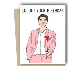 Joey The Bachelor Birthday Card Graziadei  Golden Bachelor
