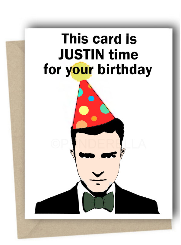 Justin Timberlake Birthday Card NSYNC Card Britney Spears - Etsy