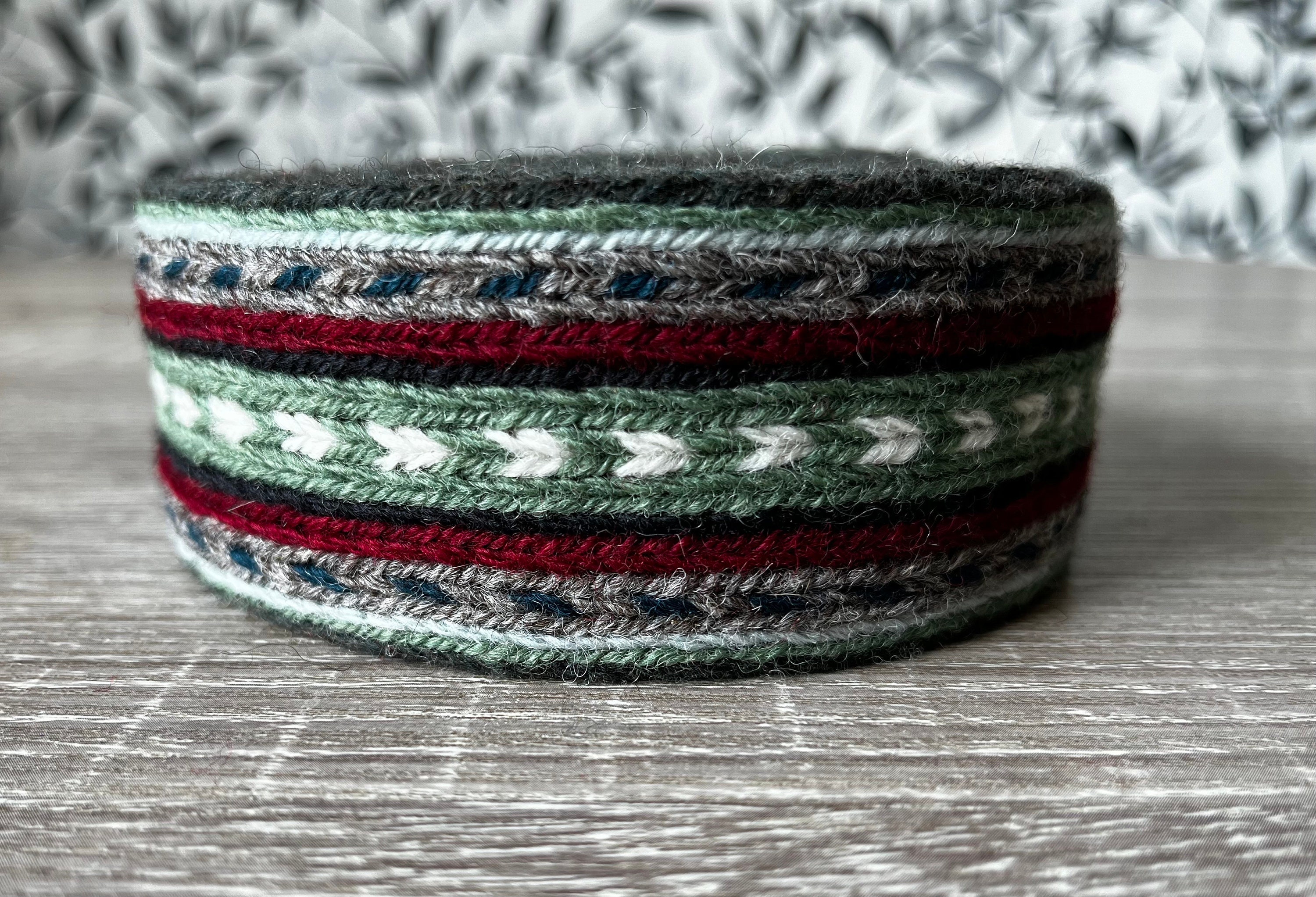 Latvian Hand Woven Braided Belt Blue Black Red Green 72” Braided Stretch Belt - Greg Norman Collection main image 2