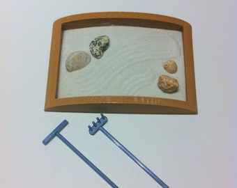 Personalizzato Miniatura Arco Rotondo Giardino zen // 3D Stampato // Regali d'ufficio /Deco // Mini Desk zen Garden // Pietra della conchiglia di roccia // Sollievo da stress // Eco