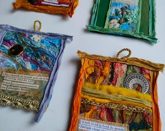 Poetic talismans, textile art, small format of your choice #11