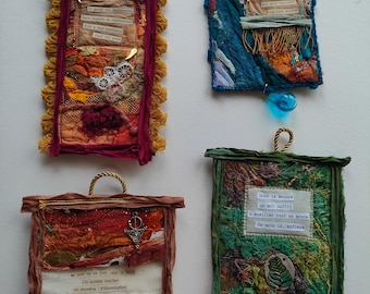 Poetic talismans, textile art, small format of your choice #5